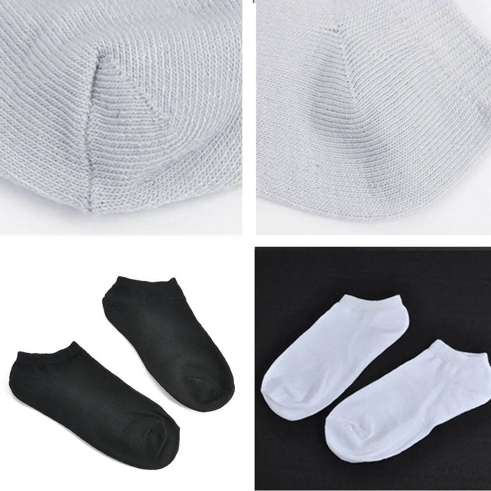 10 Pairs Women Socks Breathable Sports socks Solid Color Boat socks Comfortable Cotton Ankle Socks White Black ~