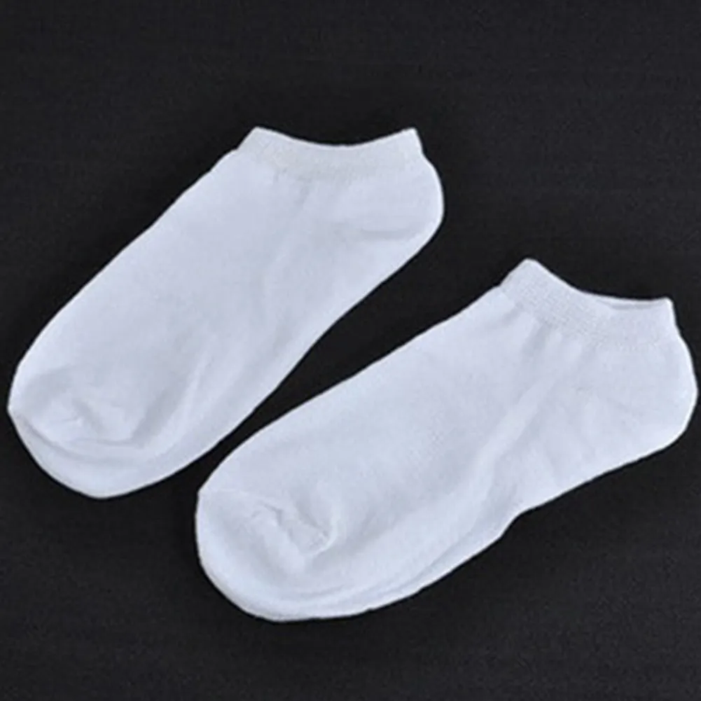 10 Pairs Women Socks Breathable Sports socks Solid Color Boat socks Comfortable Cotton Ankle Socks White Black ~