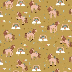 100% Cotton Print - Unicorn & Rainbow
