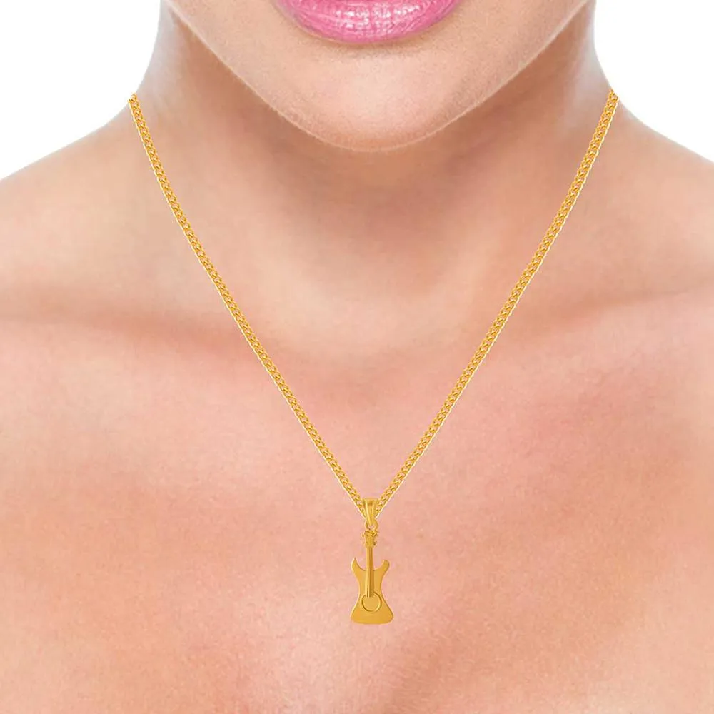 14k Guitar Style Gold Pendent