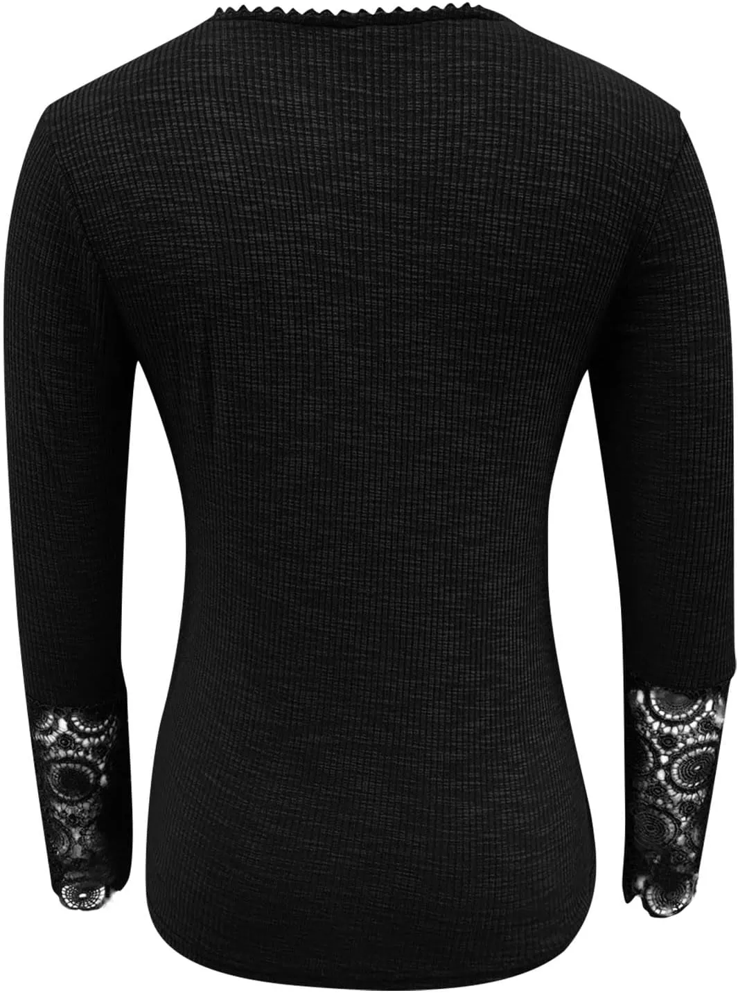 2023 Fall Winter Women's Tshirt Long Sleeve top Button lace Round Neck Gradient Print Casual Fashion Shirt Sexy Tunic