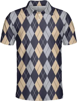 Argyle Pattern Traditional Diamond Check Polo Shirts for Men Women Men's Shirts Dry Fit Short Sleeve Polo