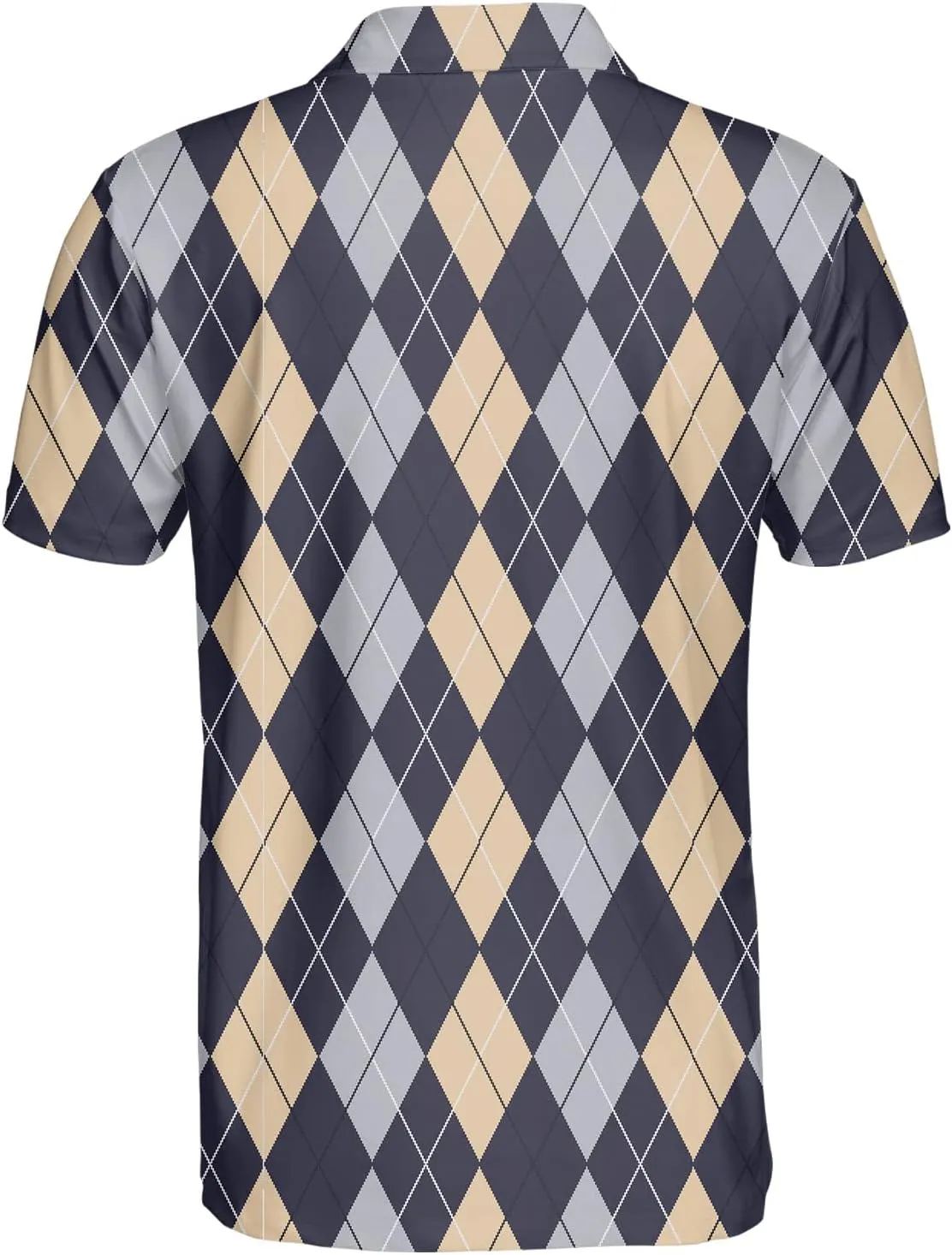 Argyle Pattern Traditional Diamond Check Polo Shirts for Men Women Men's Shirts Dry Fit Short Sleeve Polo