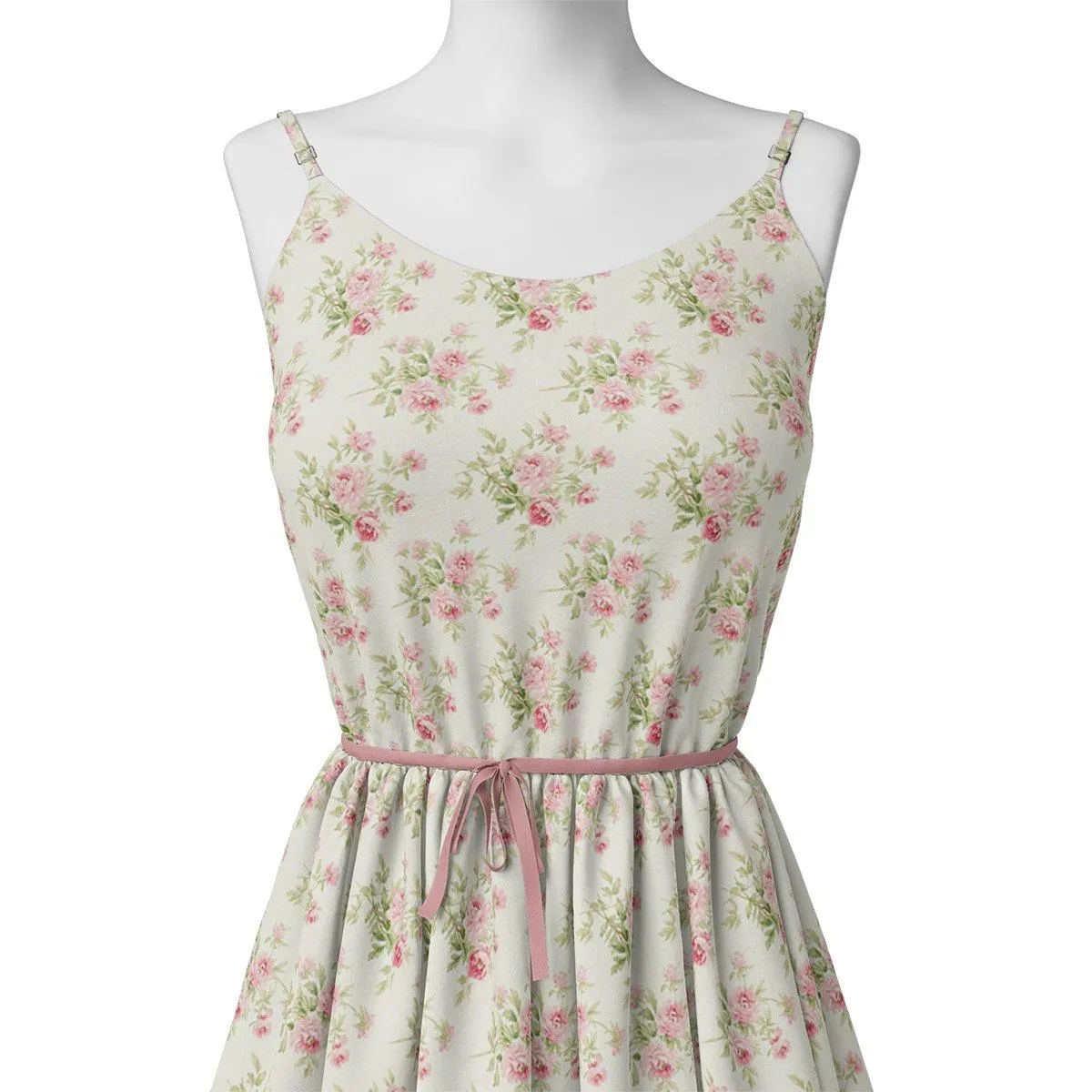 Attractive Summer Pink Roses Seamless Digital Printed Fabric