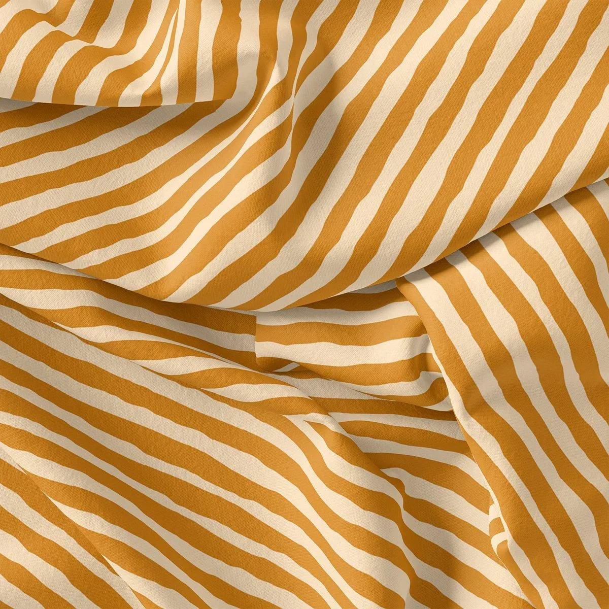 Barcode Stripe Waving Patterns Digital Printed Fabric