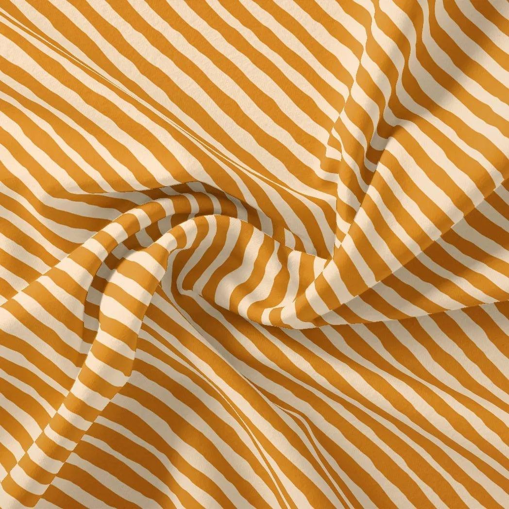 Barcode Stripe Waving Patterns Digital Printed Fabric