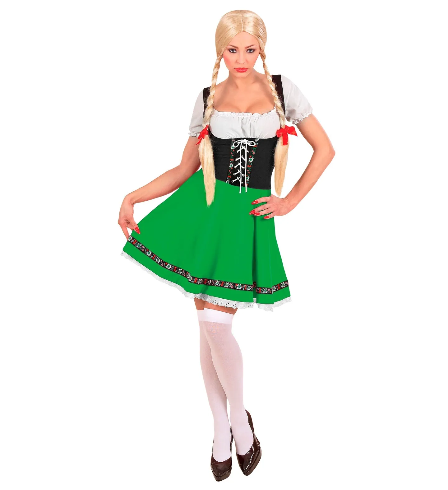 Bavarian Beer Maid Costume Green Adult