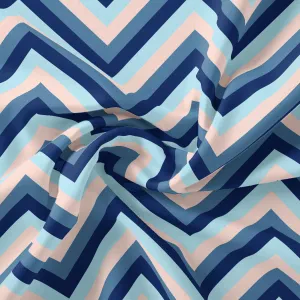 Beautiful Zigzag Strips Digital Printed Fabric
