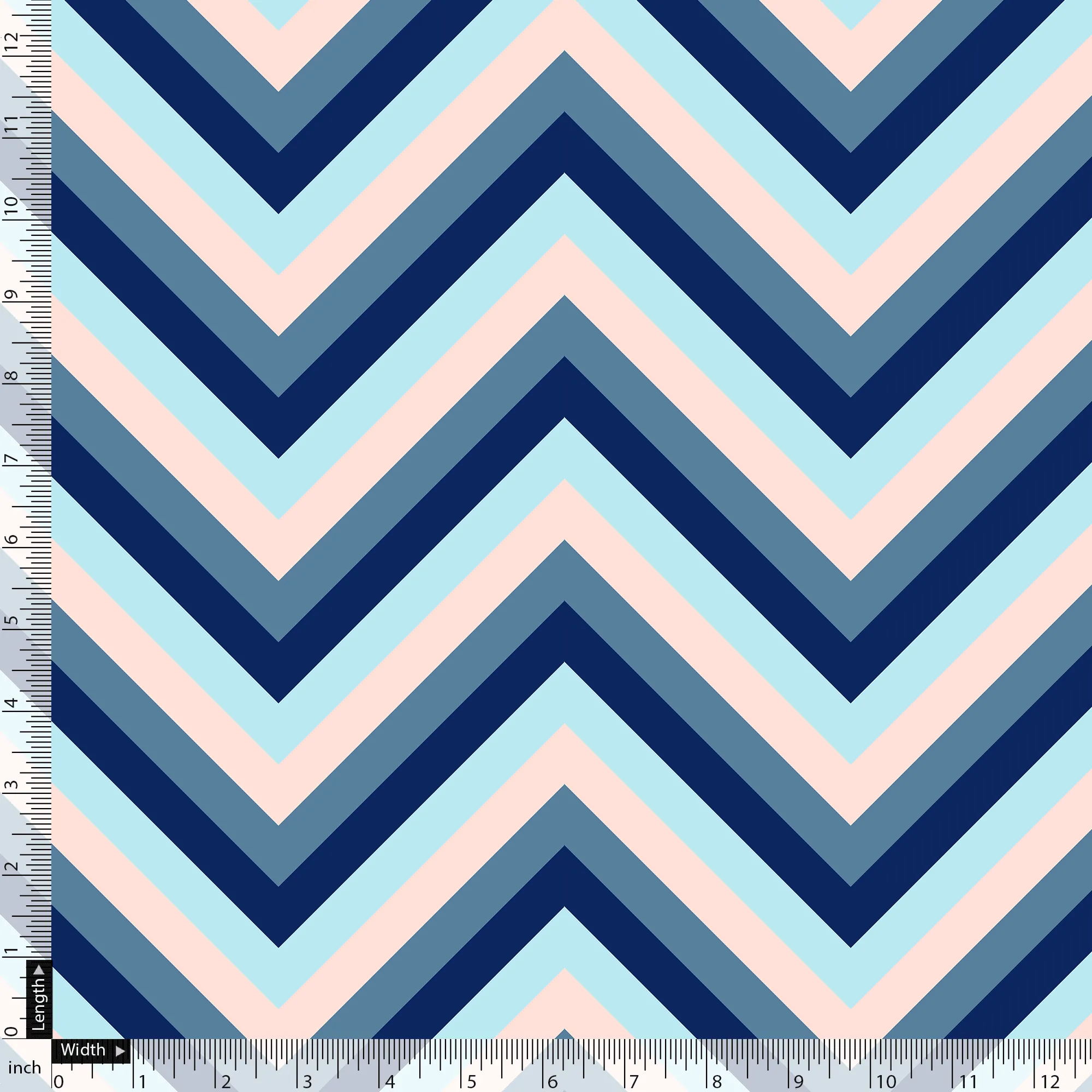 Beautiful Zigzag Strips Digital Printed Fabric