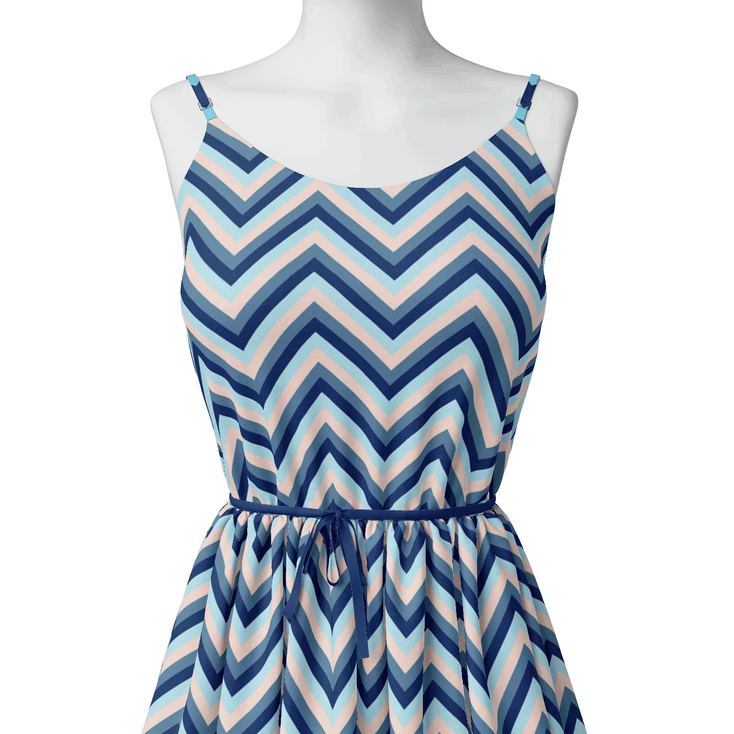 Beautiful Zigzag Strips Digital Printed Fabric