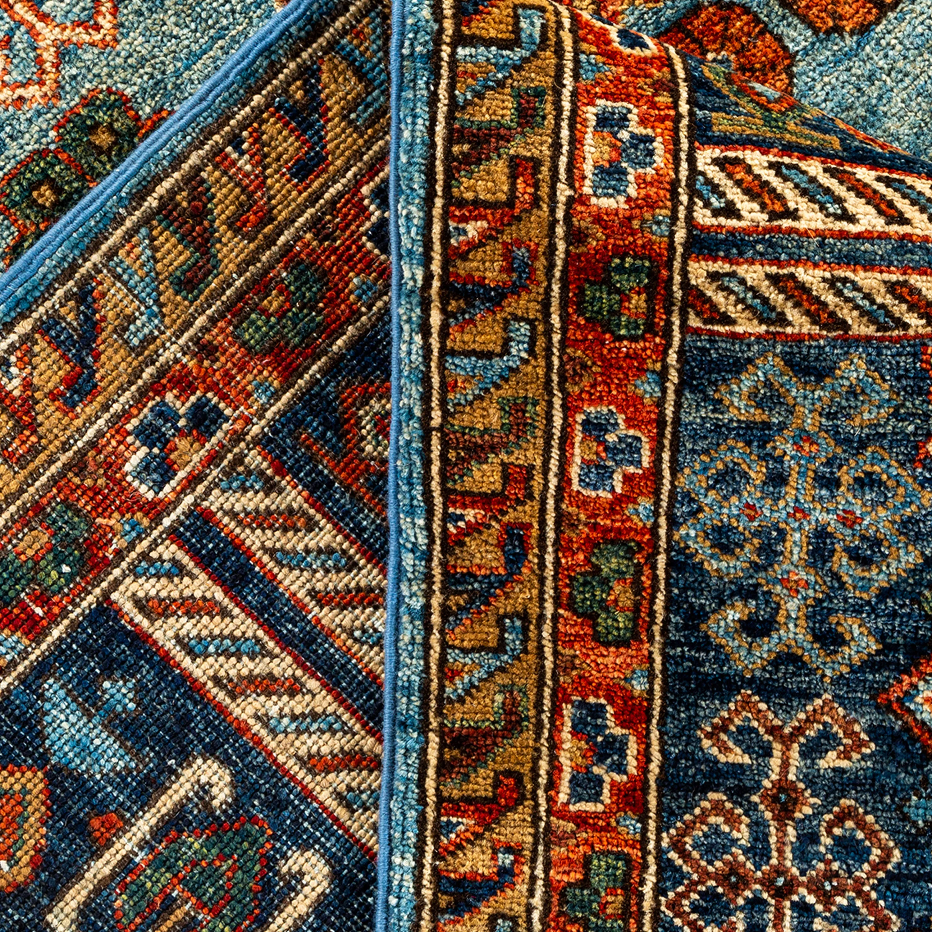 Blue Traditional Serapi Wool Rug - 8'1" x 9'10"