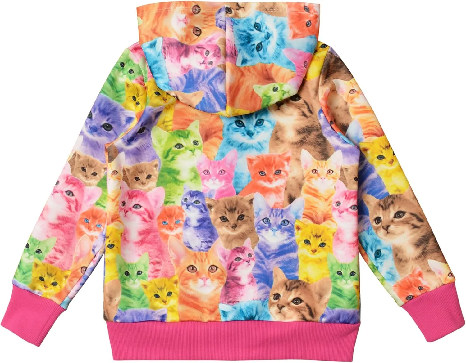 Girls Zip Up Hoodie Jacket Unicorn/Cat Sweatshirt with Pockets
