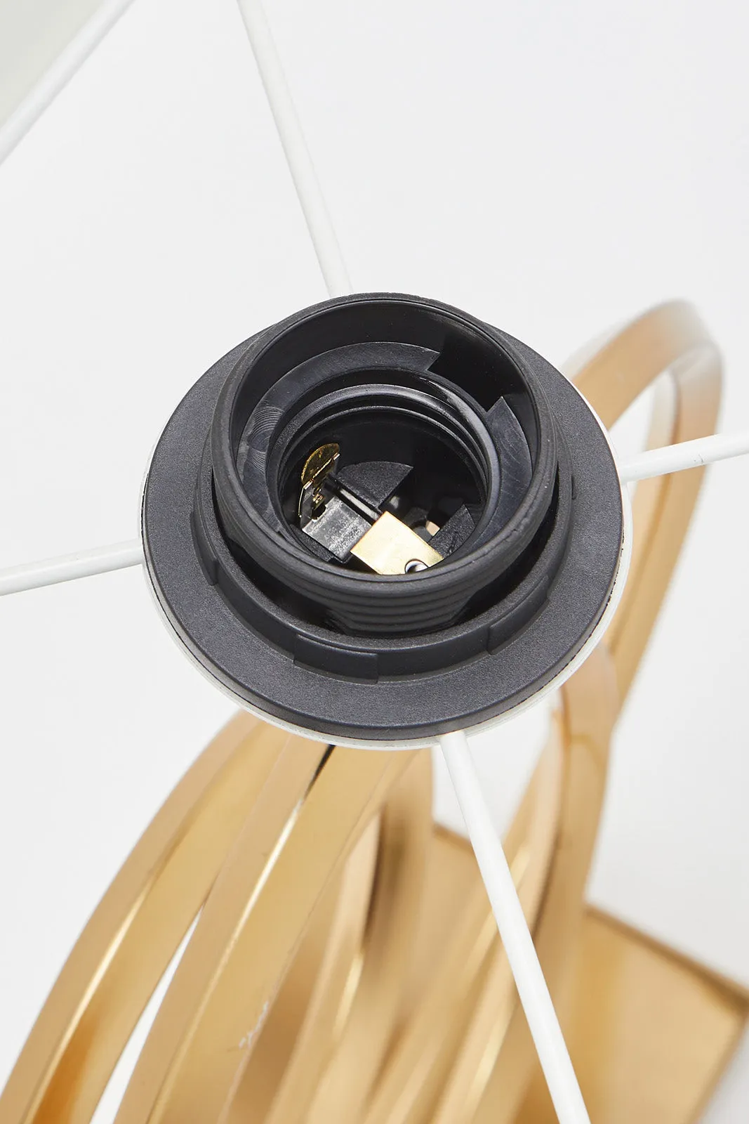 Gold Metal Ring With Base Table Lamp