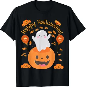 Happy Halloween -y Cute Boys and Girls Costume as a Ghost T-Shirt