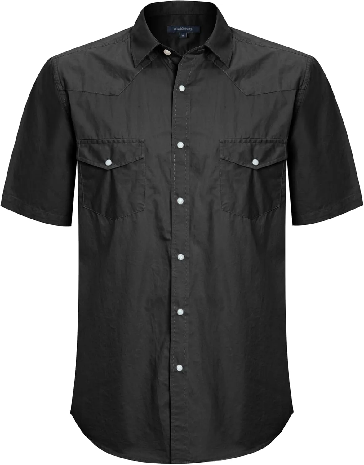 Mens Short Sleeve Western Shirts with Pearl Snap Button Up Casual Regular Fit Plaid Shirts
