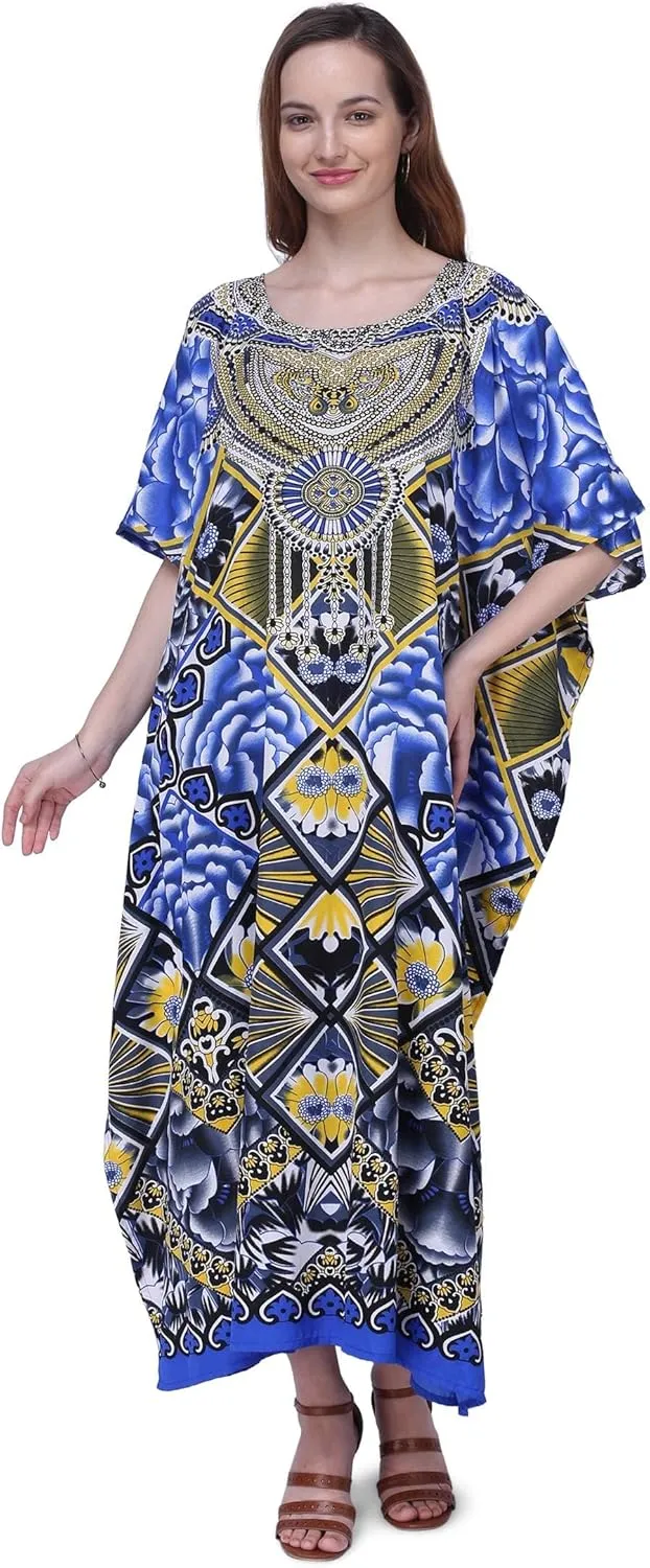 Miss Lavish London Elegant Kaftan Dresses for Women -Plus Size African Dubai & Moroccan Kaftans