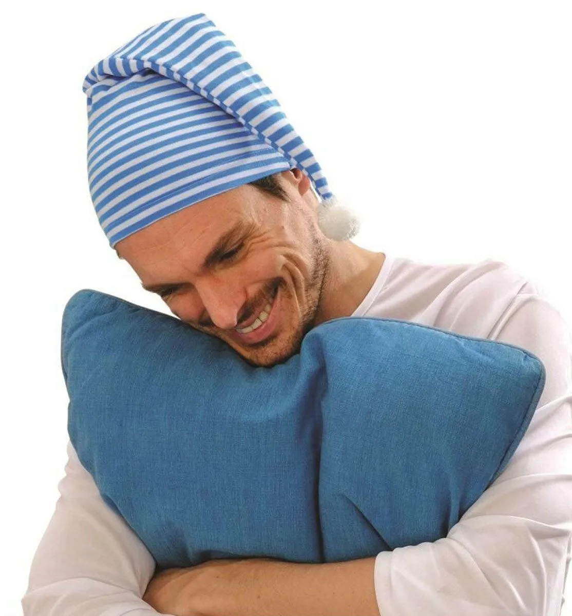 Novelty Striped Night Cap Bed Head Old Father Adults Unisex Long Elf Hat
