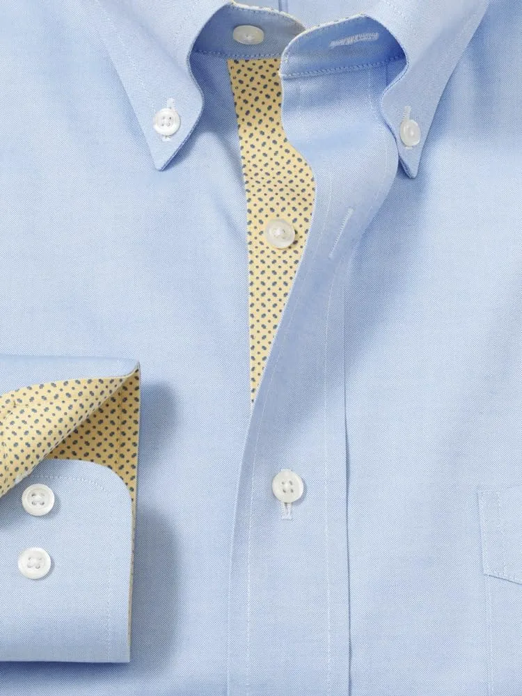 Paul Fredrick Men's Classic Fit Comfort Stretch Non-Iron Solid Dress Shirt