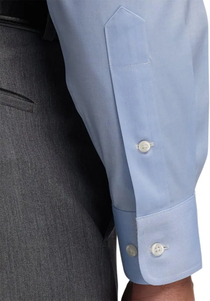 Paul Fredrick Men's Classic Fit Comfort Stretch Non-Iron Solid Dress Shirt