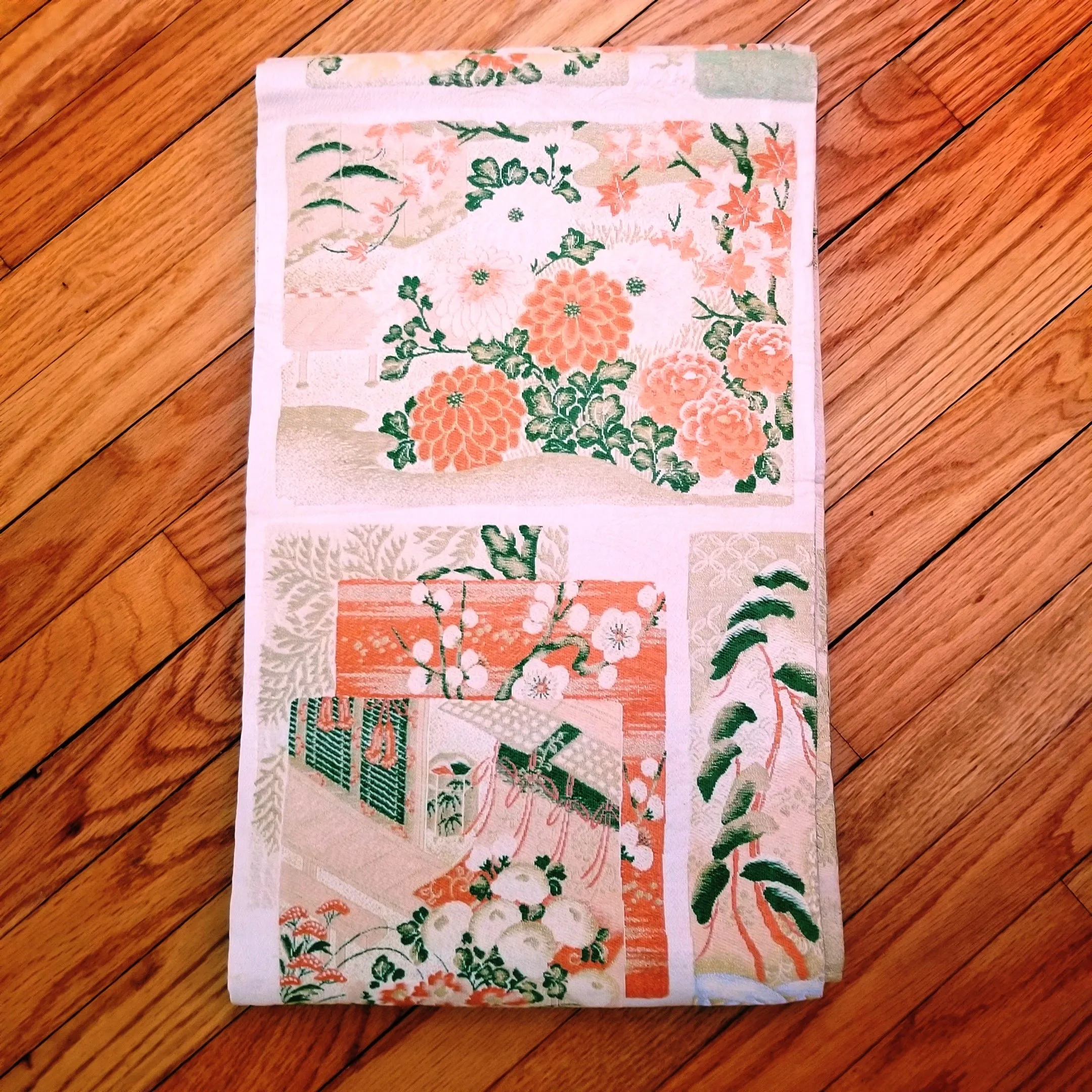 "Framed Scenes" Vintage Maru Obi
