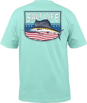Salt Life Men's Freedom Sail Short Sleeve Classic Fit Pocket Shirt