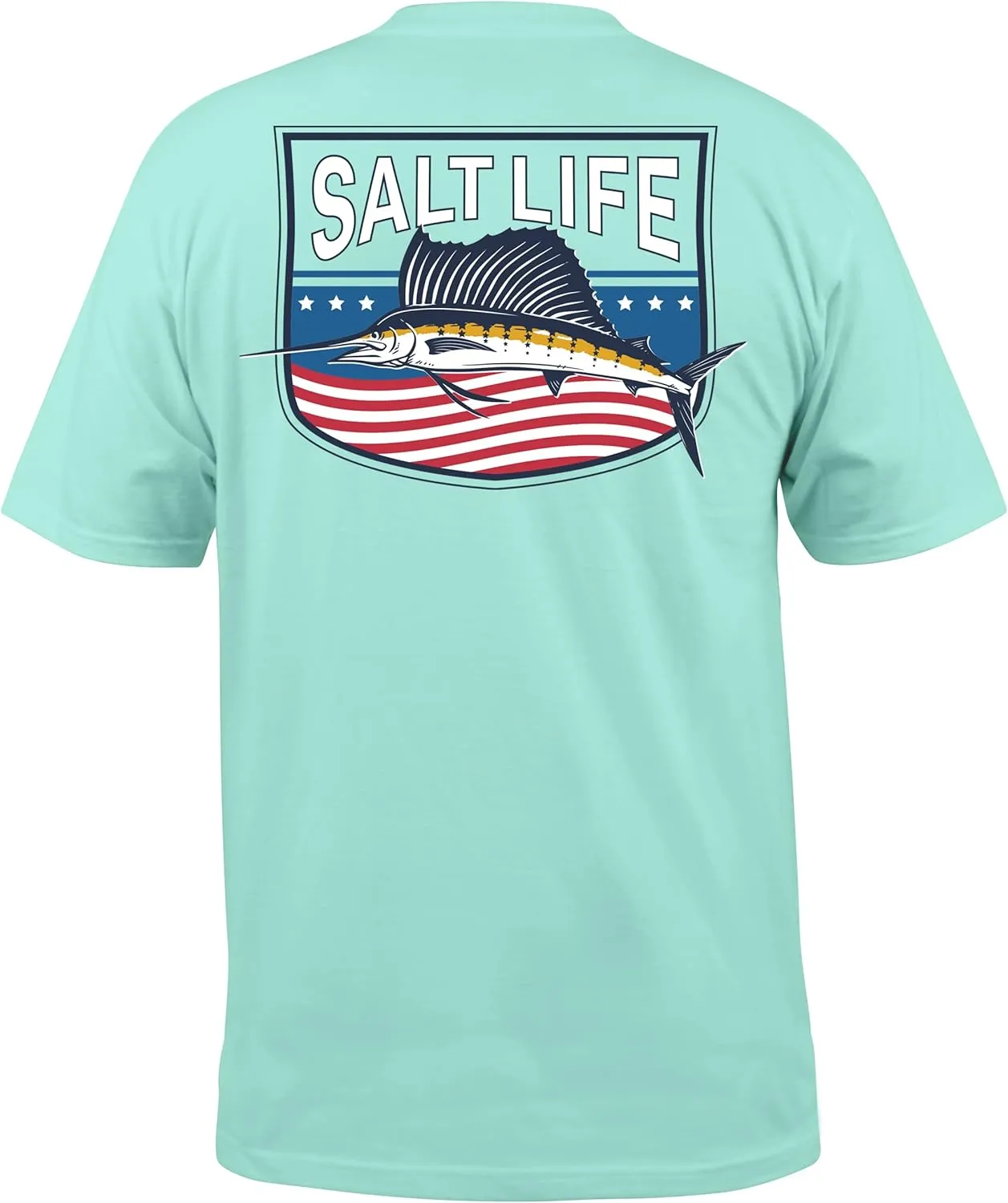 Salt Life Men's Freedom Sail Short Sleeve Classic Fit Pocket Shirt