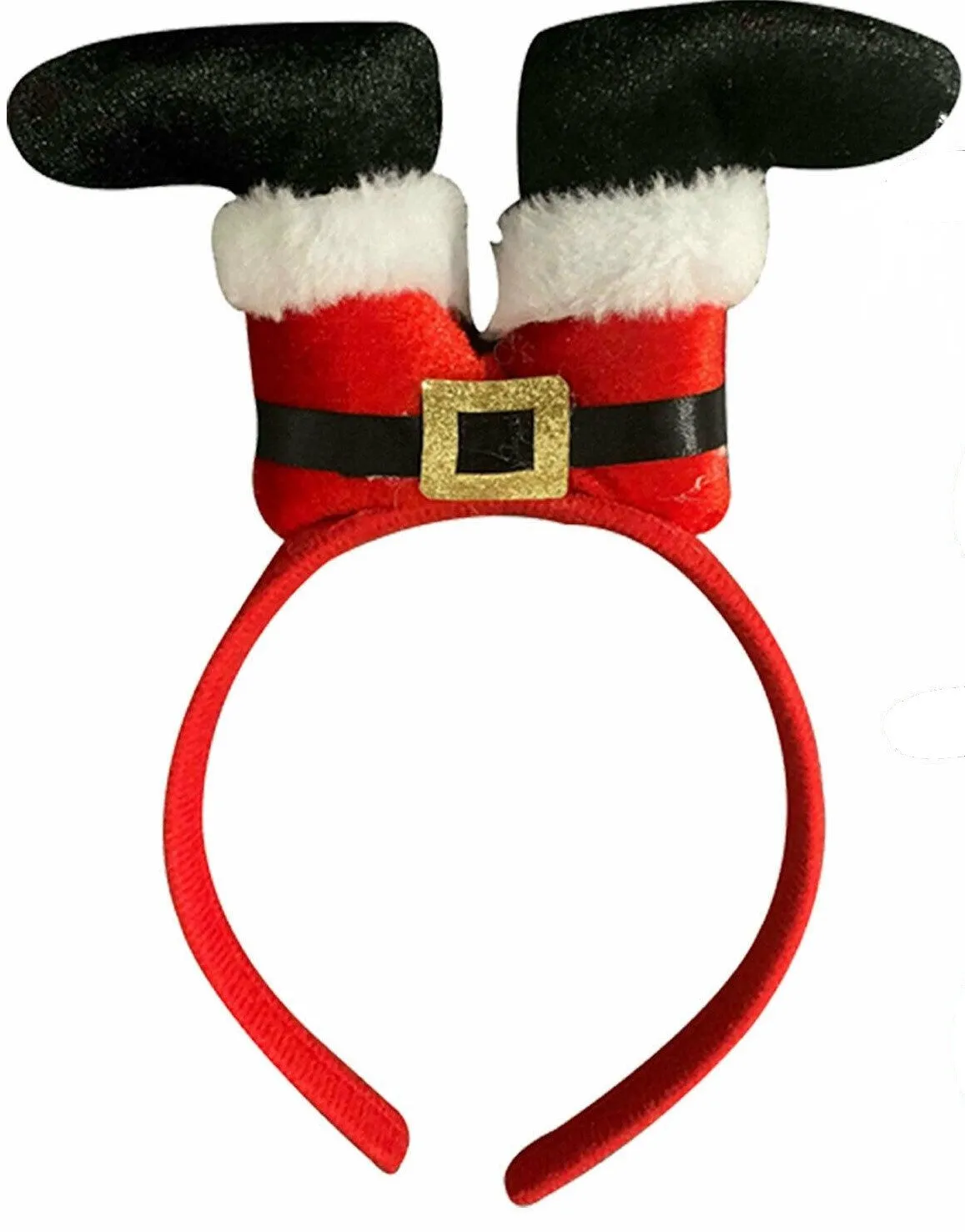 Santa legs upside Down Aliceband Ladies Christmas Xmas Fancy Dress Pack of 3