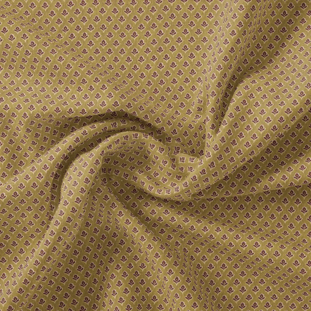 Summer Fest Tiny Purple Leaves Repeat Digital Printed Fabric