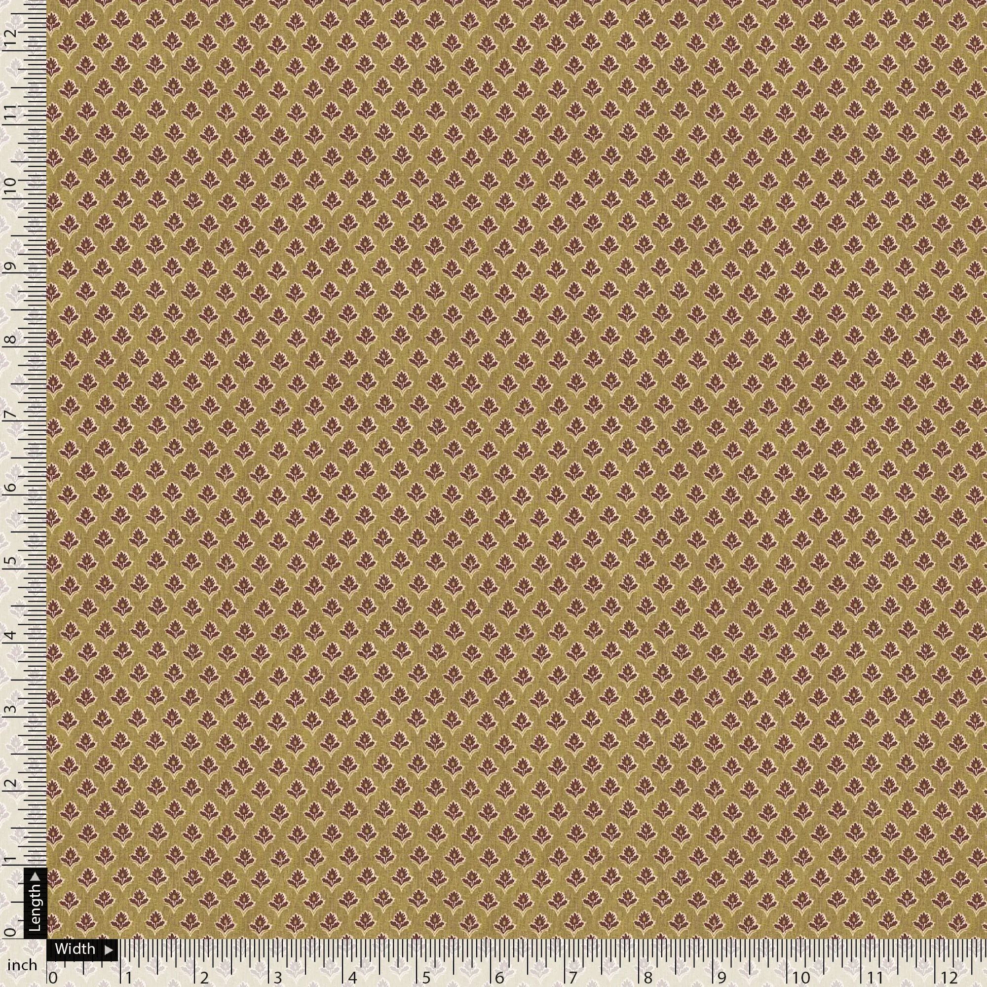 Summer Fest Tiny Purple Leaves Repeat Digital Printed Fabric