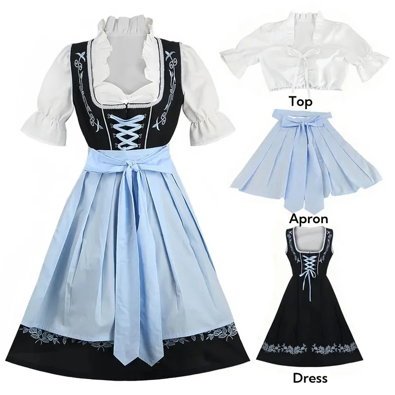 Traditional Bavarian Costume Dress for Oktoberfest