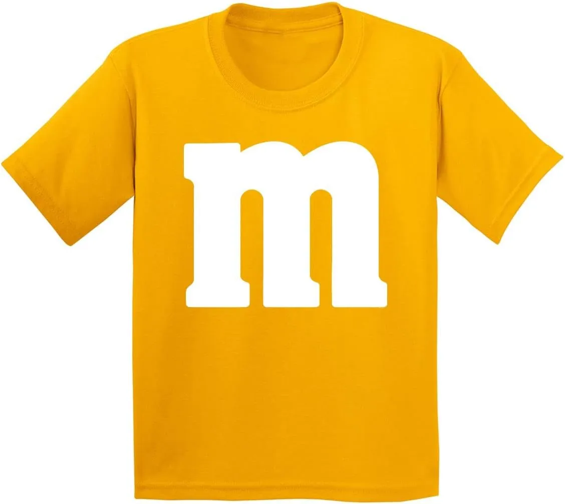 Veracco Letter M Halloween Costumes Youth T_Shirt Funny Halloween Team Group T-Shirt