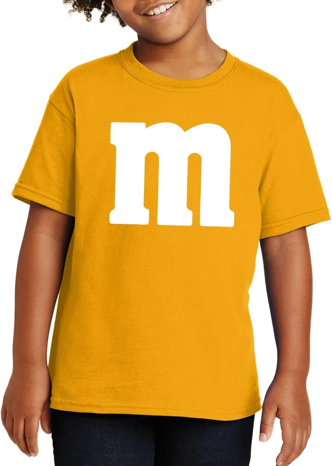 Veracco Letter M Halloween Costumes Youth T_Shirt Funny Halloween Team Group T-Shirt