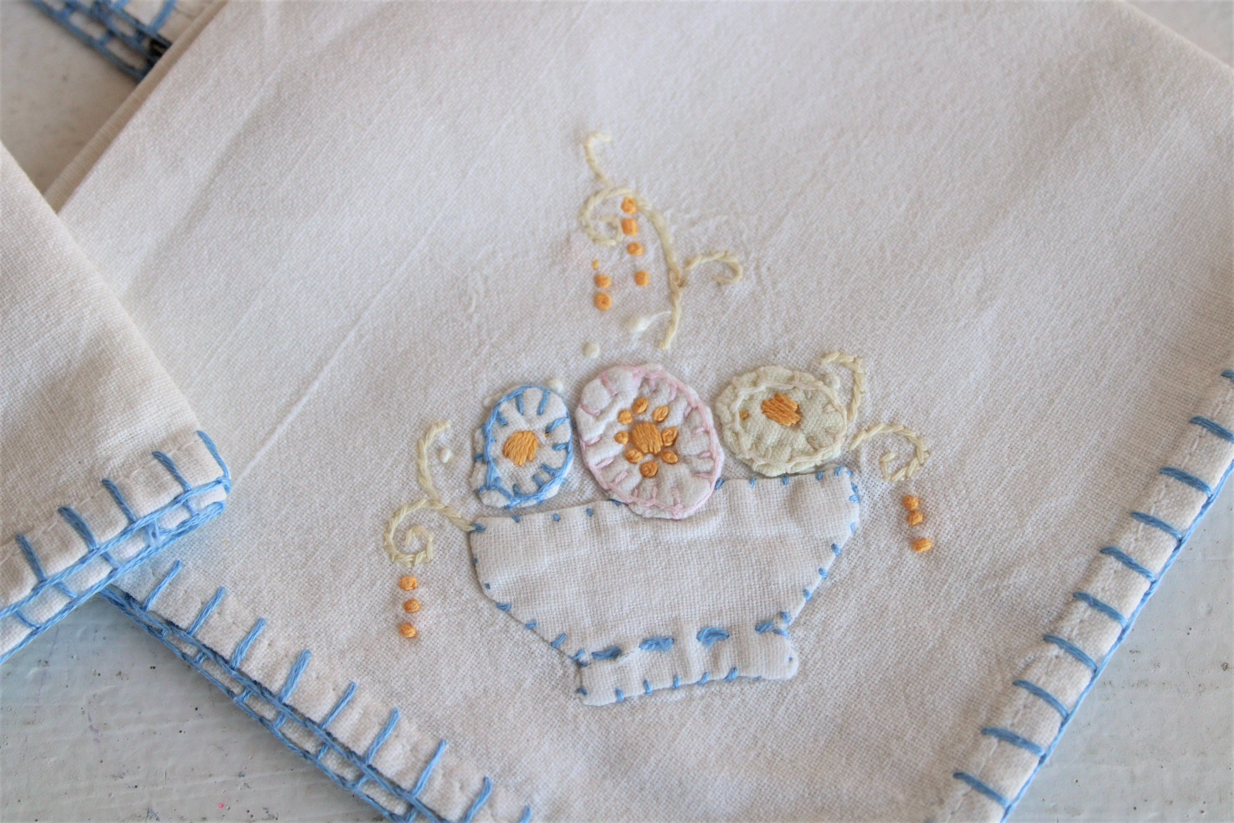 Vintage Set of Four 1950s Napkins