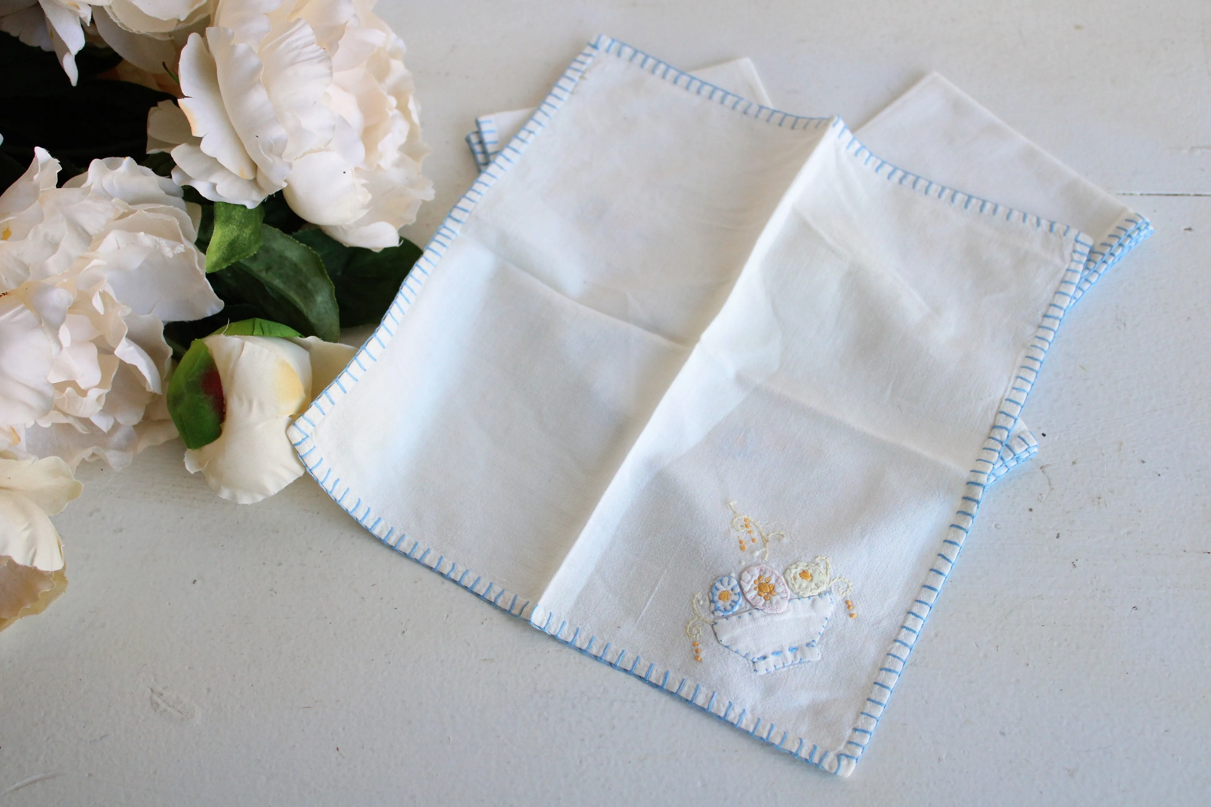 Vintage Set of Four 1950s Napkins