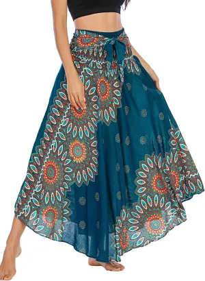 Womens Boho Skirt Long Skirts Hippie Clothes for Women with Tie