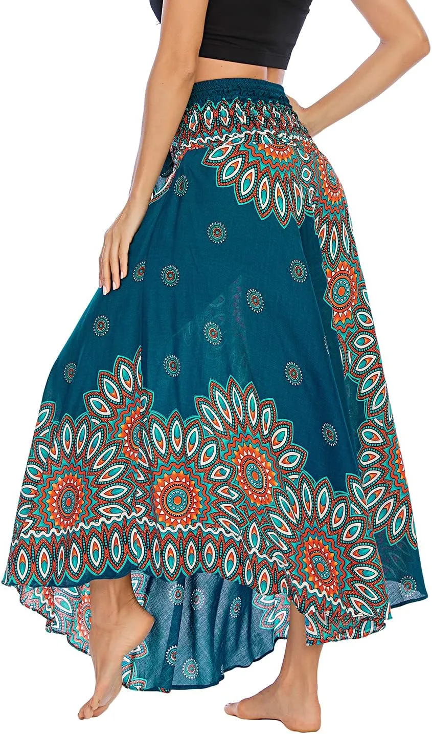 Womens Boho Skirt Long Skirts Hippie Clothes for Women with Tie