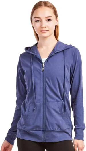 Women's Thin Cotton Zip Up Hoodie Jacket