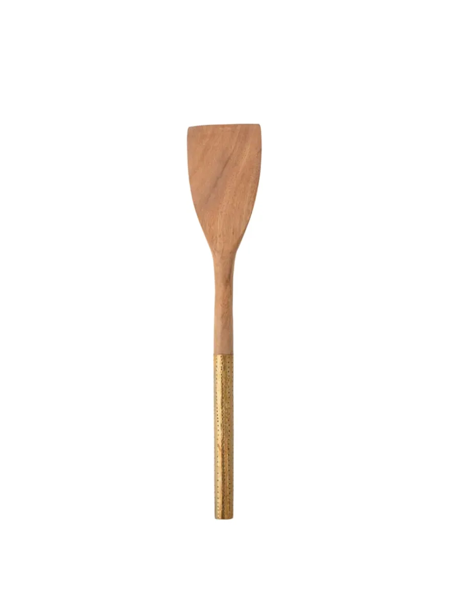 Wood Utensil w/ Brass Handle, two styles