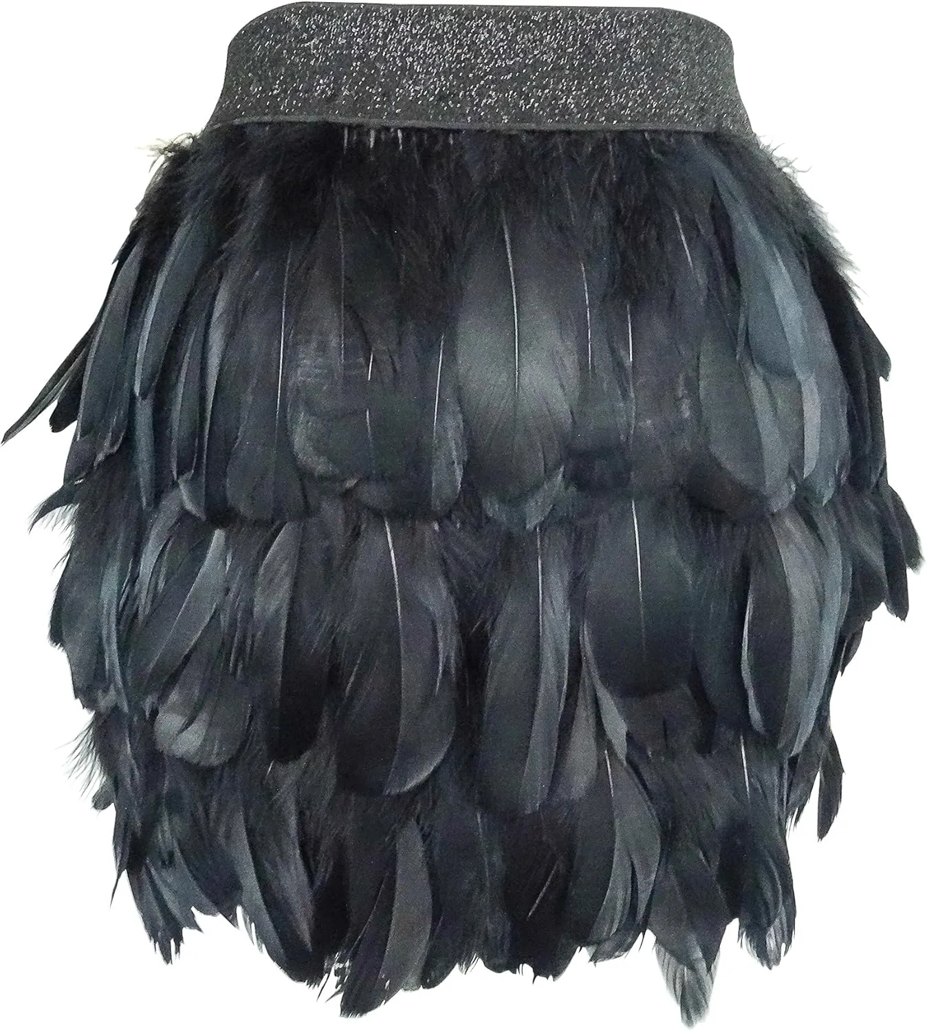 ZAKIA Women's Skirt Real Natural Feather Feather Skirt Casual