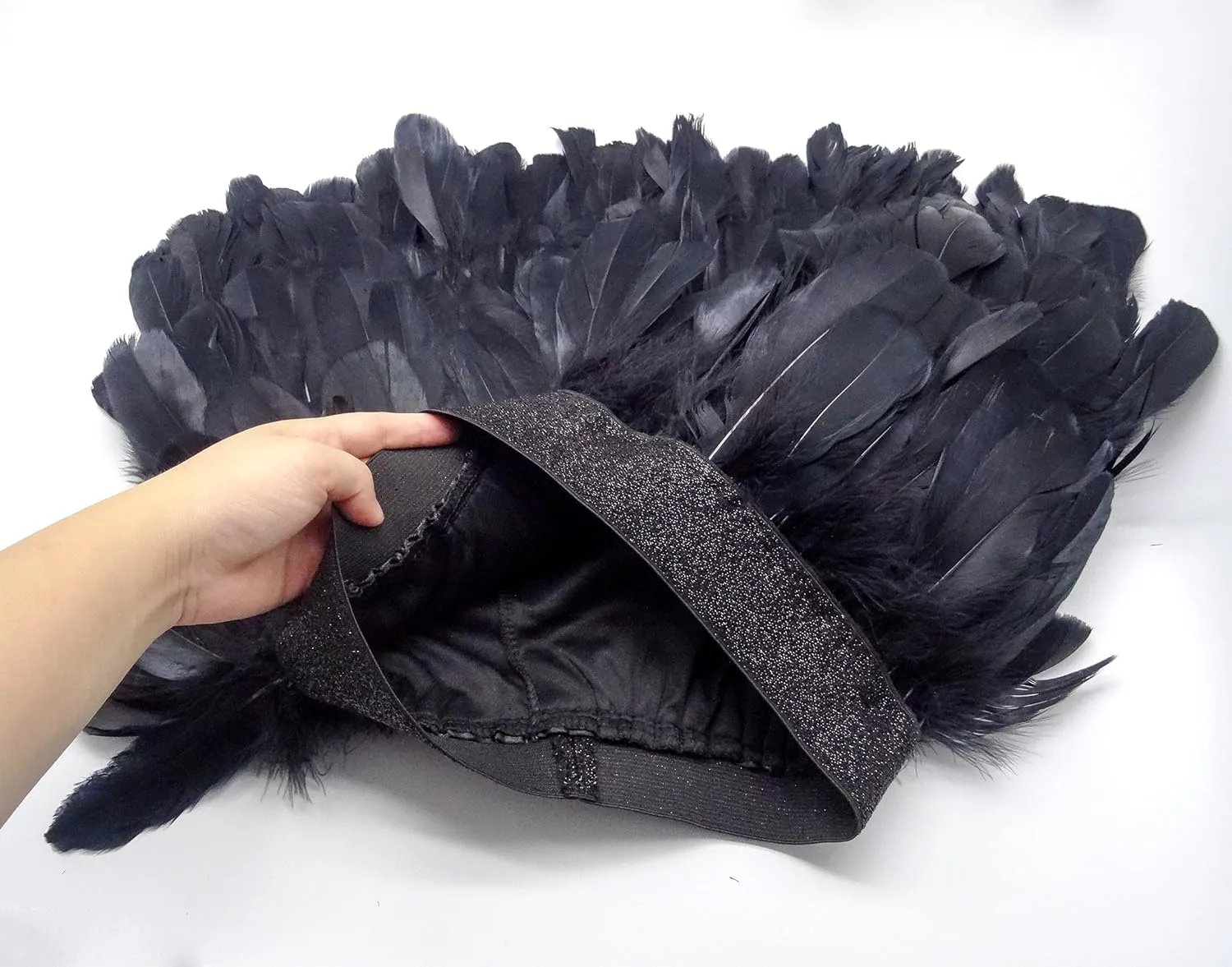 ZAKIA Women's Skirt Real Natural Feather Feather Skirt Casual