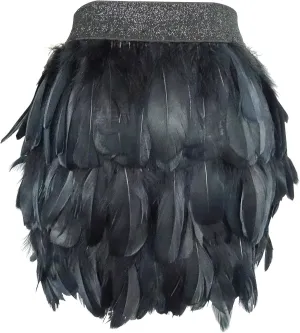 ZAKIA Women's Skirt Real Natural Feather Feather Skirt Casual